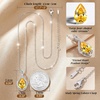 image:imageCDE Infinity Teardrop Birthstone Necklace Adjustable Jewelry for Women GiftYellow11