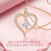 image:imageCDE Initial Necklaces for Women Rose Gold AZ Letter Heart Pendant Jewelry Gifts for Wife Mom Girlfriend Lady HerInitial P Necklaces