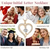 image:imageCDE Initial Necklaces for Women Rose Gold AZ Letter Heart Pendant Jewelry Gifts for Wife Mom Girlfriend Lady HerInitial R Necklaces