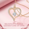 image:imageCDE Initial Necklaces for Women Rose Gold AZ Letter Heart Pendant Jewelry Gifts for Wife Mom Girlfriend Lady HerInitial T Necklaces
