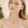 image:imageCDE Jewelry Sets for Women Love Heart Pendant Necklaces Earrings 925 Sterling Silver with Birthstone Zirconia Birthday Jewelry Gift for Wife Girlfriend HerRose Gold05MayCircular Zircon