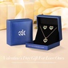 image:imageCDE Jewelry Sets for Women Love Heart Pendant Necklaces Earrings 925 Sterling Silver with Birthstone Zirconia Birthday Jewelry Gift for Wife Girlfriend HerRose Gold05MayCircular Zircon