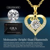 image:imageCDE S925 Silver Initial Love Heart Moissanite Necklace with 18K Gold PlatedInitial A  2 Carat