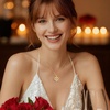 image:imageCDE S925 Silver Initial Love Heart Moissanite Necklace with 18K Gold PlatedInitial A  2 Carat