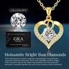 image:imageCDE S925 Silver Initial Love Heart Moissanite Necklace with 18K Gold PlatedInitial D  2 Carat