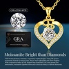 image:imageCDE S925 Silver Initial Love Heart Moissanite Necklace with 18K Gold PlatedInitial E  2 Carat
