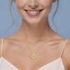 image:imageCDE S925 Silver Initial Love Heart Moissanite Necklace with 18K Gold PlatedInitial F  2 Carat