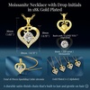 image:imageCDE S925 Silver Initial Love Heart Moissanite Necklace with 18K Gold PlatedInitial F  2 Carat