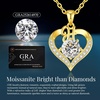 image:imageCDE S925 Silver Initial Love Heart Moissanite Necklace with 18K Gold PlatedInitial H  2 Carat