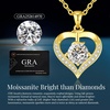 image:imageCDE S925 Silver Initial Love Heart Moissanite Necklace with 18K Gold PlatedInitial I  2 Carat