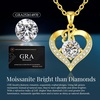 image:imageCDE S925 Silver Initial Love Heart Moissanite Necklace with 18K Gold PlatedInitial K  2 Carat