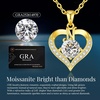 image:imageCDE S925 Silver Initial Love Heart Moissanite Necklace with 18K Gold PlatedInitial N  2 Carat