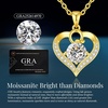 image:imageCDE S925 Silver Initial Love Heart Moissanite Necklace with 18K Gold PlatedInitial Q  2 Carat