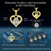 image:imageCDE S925 Silver Initial Love Heart Moissanite Necklace with 18K Gold PlatedInitial Q  2 Carat