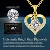 image:imageCDE S925 Silver Initial Love Heart Moissanite Necklace with 18K Gold PlatedInitial R  2 Carat