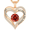 image:imageCDE 18K Rose Gold Heart Pendant Necklaces Gift Birthstone Jewelry Gift0107JanJuly