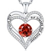 image:imageCDE 18K Rose Gold Heart Pendant Necklaces Gift Birthstone Jewelry Gift0107JanJulyWG