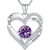 image:imageCDE 18K Rose Gold Heart Pendant NecklacesBirthstone Jewelry Gifts for Wife02Feb
