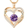 02-Feb.-Tanzanite Purple--Rose Gold