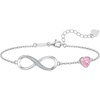 image:imageCDE 925 Sterling Silver Infinity Birthstone Bracelet Jewelry Gift for Women10OctVintage Pink