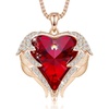 Rose Gold-01&07-Ruby Red Birthstone