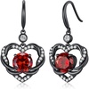 image:imageCDE Angel Wings Heart Gothic Birthstone Dangle Earrings WaterproofBlack0107JanJuly Ruby Red Birthstone
