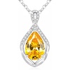 image:imageCDE Infinity Teardrop Birthstone Necklace Adjustable Jewelry for Women GiftYellow11