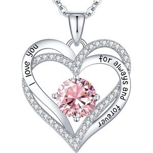 image:imageCDE 18K Rose Gold Heart Pendant NecklacesBirthstone Jewelry Gifts for Wife10OctVintage Pink