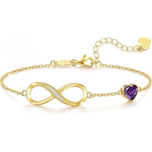 image:imageCDE Birthstone Infinity Bracelet 14K Gold Plated Jewelry Gift for Women02FebTanzanite Purple