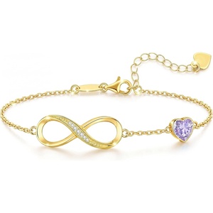 image:imageCDE Birthstone Infinity Bracelet 14K Gold Plated Jewelry Gift for Women06JunAlexandrite Light Purple