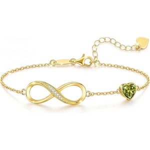 image:imageCDE Birthstone Infinity Bracelet 14K Gold Plated Jewelry Gift for Women08AugPeridot Green
