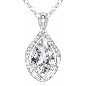 image:imageCDE Infinity Teardrop Birthstone Necklace Adjustable Jewelry for Women GiftWhite04