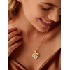 image:imageCDE 18K Gold Plated Initial Love Heart Moissanite Necklace for MomInitial P engraved I Love Mom