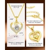 image:imageCDE 18K Gold Plated Initial Love Heart Moissanite Necklace for MomInitial P engraved I Love Mom