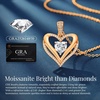 image:imageCDE 18K Gold Plated Moissanite Infinity Necklace Engraved I LOVE YOURed  1 Carat