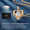 image:imageCDE 18K Gold Plated Moissanite Infinity Necklace Engraved I LOVE YOURed  2 Carat