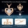 image:imageCDE 18K Gold Plated Moissanite Infinity Necklace Engraved I LOVE YOURed  3 Carat