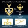 image:imageCDE 18K Gold Plated Moissanite Infinity Necklace Engraved I LOVE YOUYellow  1 Carat