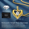 image:imageCDE 18K Gold Plated Moissanite Infinity Necklace Engraved I LOVE YOUYellow  1 Carat