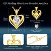 image:imageCDE 18K Gold Plated Moissanite Infinity Necklace Engraved I LOVE YOUYellow  3 Carat