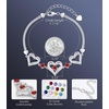 image:imageCDE 18K Rose Gold Heart BraceletsBirthstone Jewelry Gifts for WomenRhodium Plating Brass01Jan07Jul