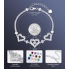 image:imageCDE 18K Rose Gold Heart BraceletsBirthstone Jewelry Gifts for WomenRhodium Plating Brass06Jun