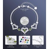 image:imageCDE 18K Rose Gold Heart BraceletsBirthstone Jewelry Gifts for WomenRhodium Plating Brass08Aug