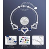 image:imageCDE 18K Rose Gold Heart BraceletsBirthstone Jewelry Gifts for WomenRhodium Plating Brass09Sept