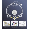 image:imageCDE 18K Rose Gold Heart BraceletsBirthstone Jewelry Gifts for WomenRhodium Plating Brass11Nov