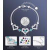 image:imageCDE 18K Rose Gold Heart BraceletsBirthstone Jewelry Gifts for WomenRhodium Plating Brass12Dec
