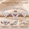 image:imageCDE 18K Rose Gold Heart BraceletsBirthstone Jewelry Gifts for WomenRhodium Plating Cuban LinkBrass02Feb
