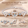 image:imageCDE 18K Rose Gold Heart BraceletsBirthstone Jewelry Gifts for WomenRhodium Plating Cuban LinkBrass03Mar