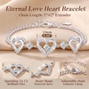 image:imageCDE 18K Rose Gold Heart BraceletsBirthstone Jewelry Gifts for WomenRhodium Plating Cuban LinkBrass04Apr