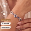 image:imageCDE 18K Rose Gold Heart BraceletsBirthstone Jewelry Gifts for WomenRhodium Plating Cuban LinkBrass09Sept